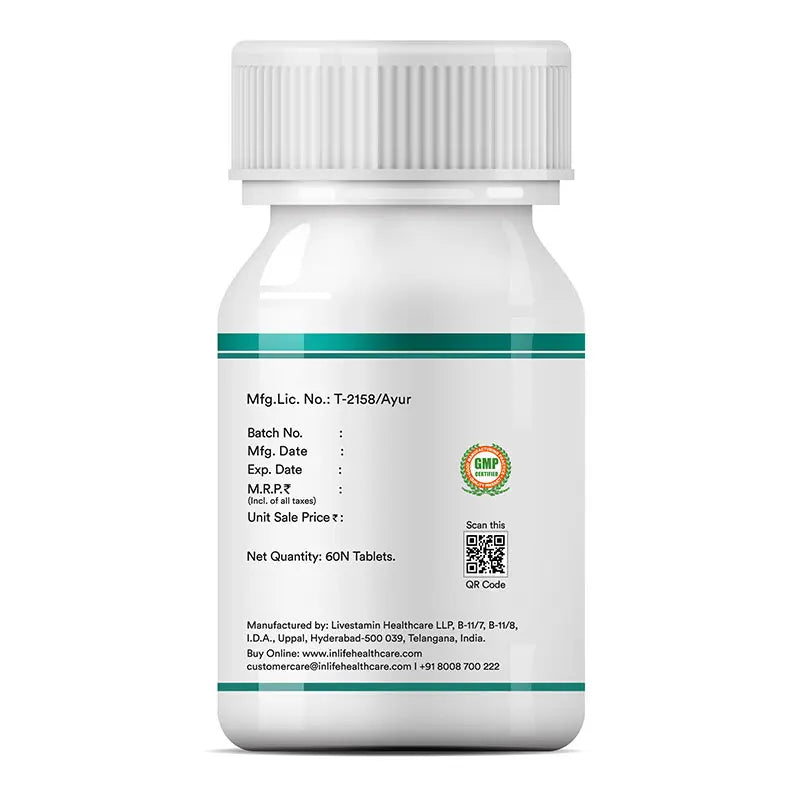 Inlife Spirulina Supplement | 500mg | 60 Tablets