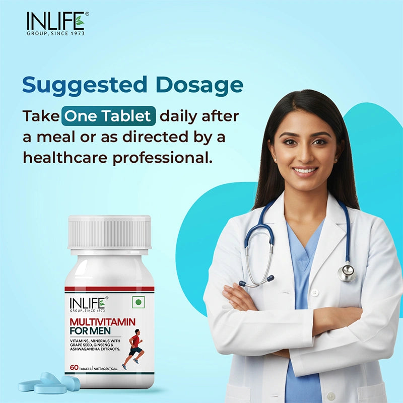 Inlife Multivitamin and Mineral for Men | Vegetarian Tablets