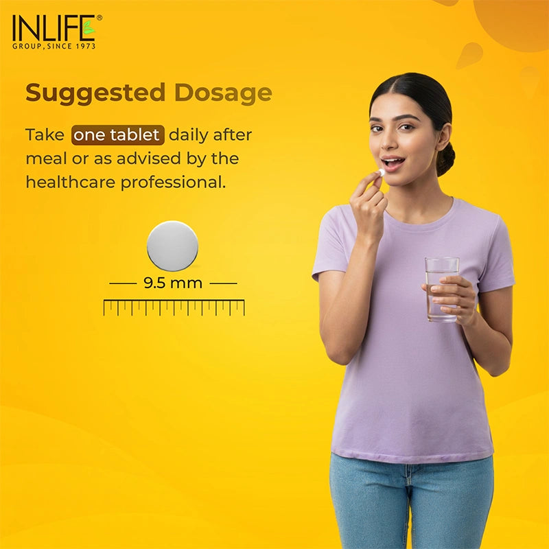 Inlife Plant-Based Vitamin D3 (Lichen) + K2 (MK7), Tablets