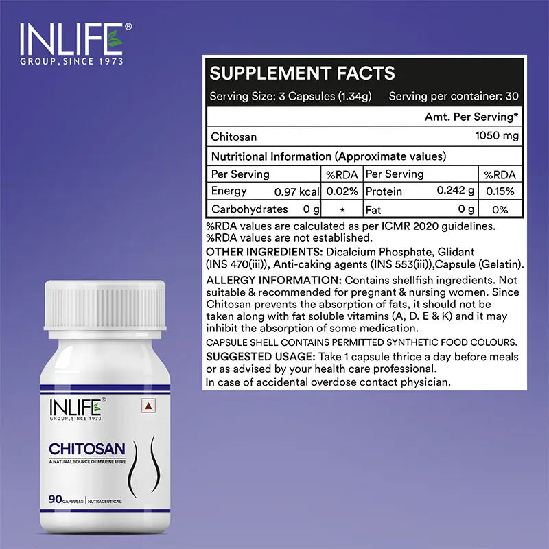 Inlife Chitosan Supplement | 90 Capsules