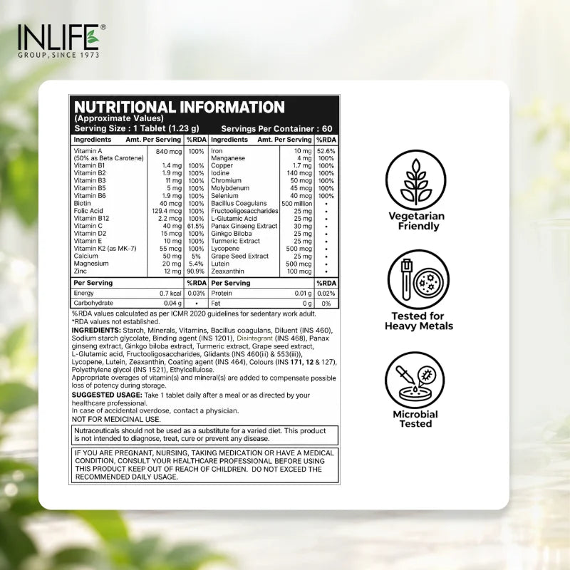 Inlife Multivitamin & Mineral Tablets
