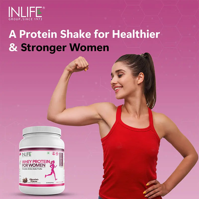 Inlife Whey Protein Powder for Women| 500g | Chocolate