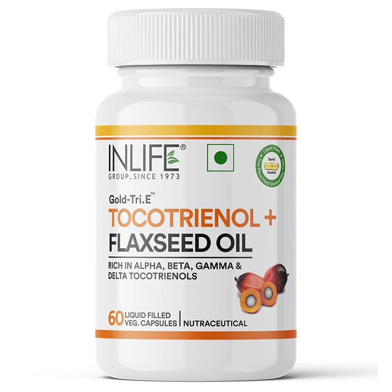 Inlife Tocotrienol (Gold Tri.E™) + Flaxseed Oil Plant-Based Omega 3-6-9 Capsules