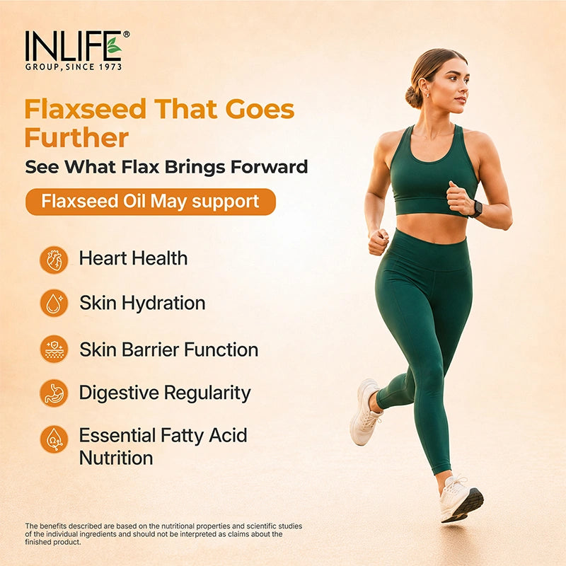 Inlife Tocotrienol (Gold Tri.E™) + Flaxseed Oil Plant-Based Omega 3-6-9 Capsules