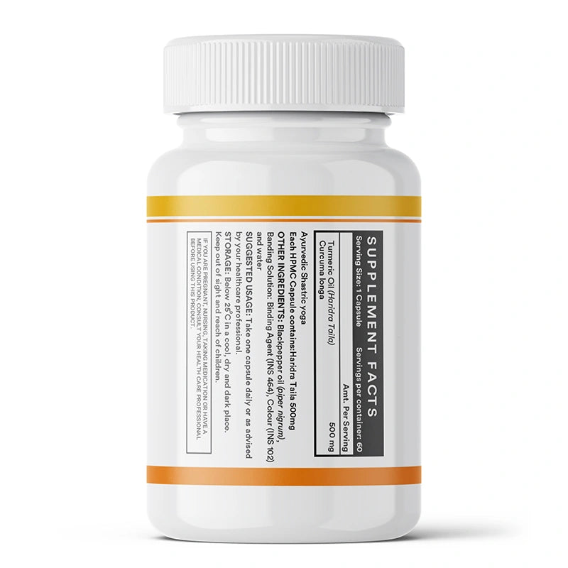 Inlife Turmeric Oil Supplement, 500mg, Veg. Capsules