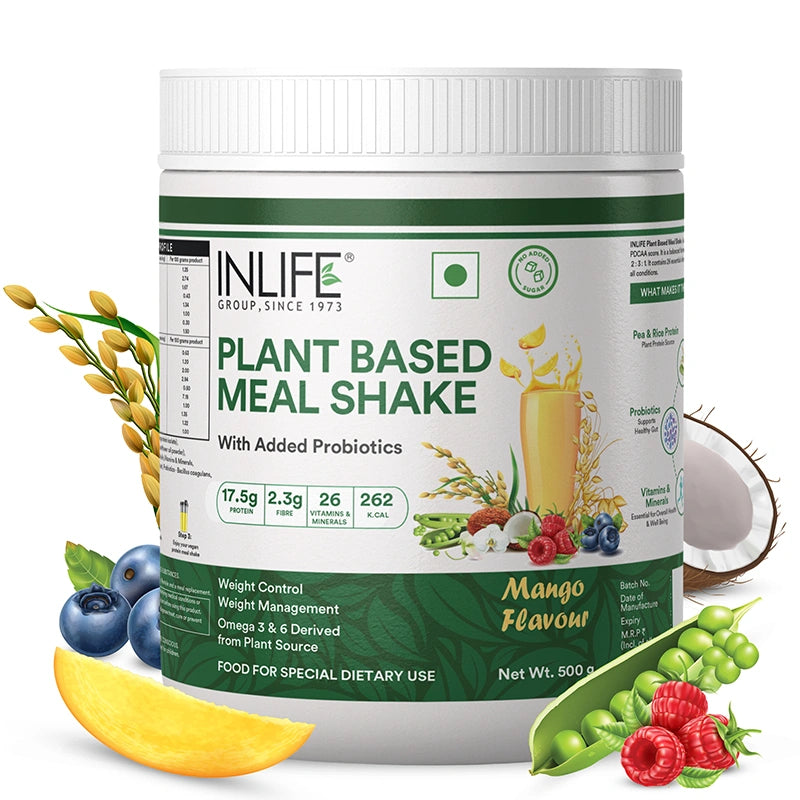 Inlife Plant Based Meal Replacement Shake with Added Probiotics | 500 gms