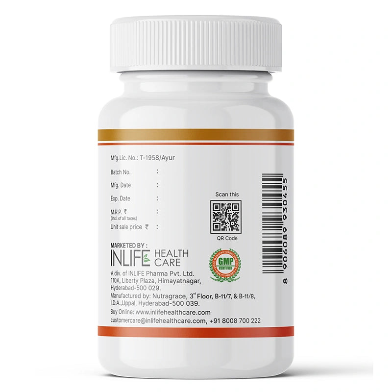 Inlife Flaxseed Oil Omega 3, 6, 9 Fatty Acids Supplement, 500mg, Veg. Capsules