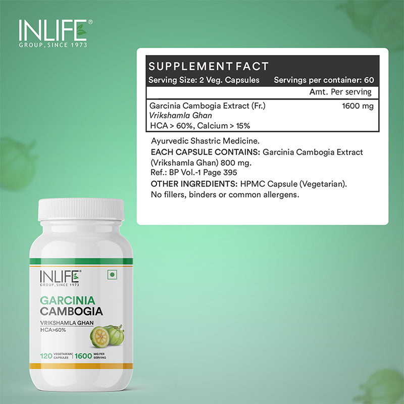 Inlife Garcinia Cambogia Extract Supplement, 1600mg, Veg. Capsules