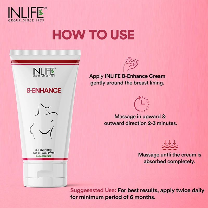 Inlife Natural B-Enhance Cream | Ayurvedic | 100gms