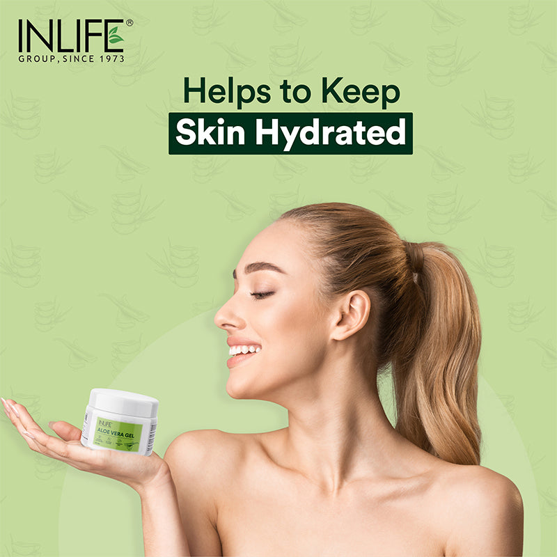 INLIFE Natural Aloe Vera Gel- Chemical-Free & Vegan Skincare Delight, 100gms