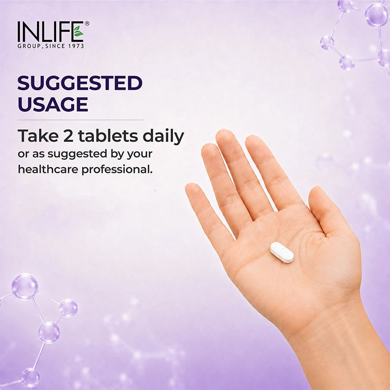Inlife ZMA Triple Strength Zinc Magnesium and Vitamin B6 Supplement, Veg. Tablets