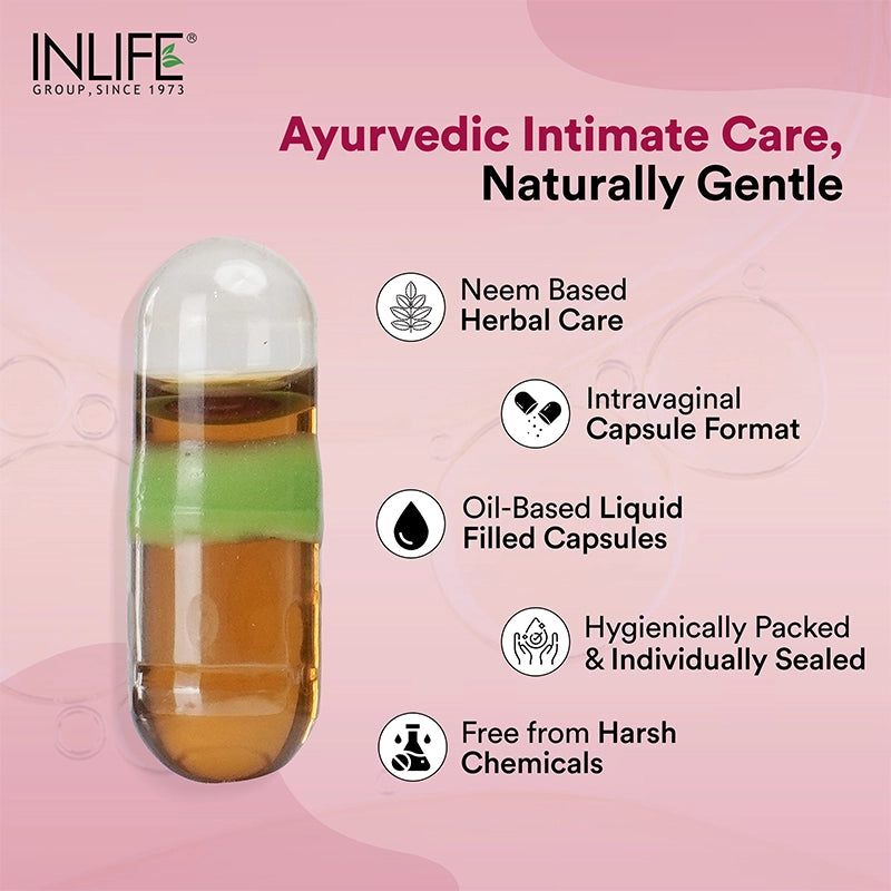 Inlife BC Caps – Vaginal Hygiene Support with Neem Seed Oil (Nimba Taila) | 60 Liquid-Filled Capsules | Intimate Care