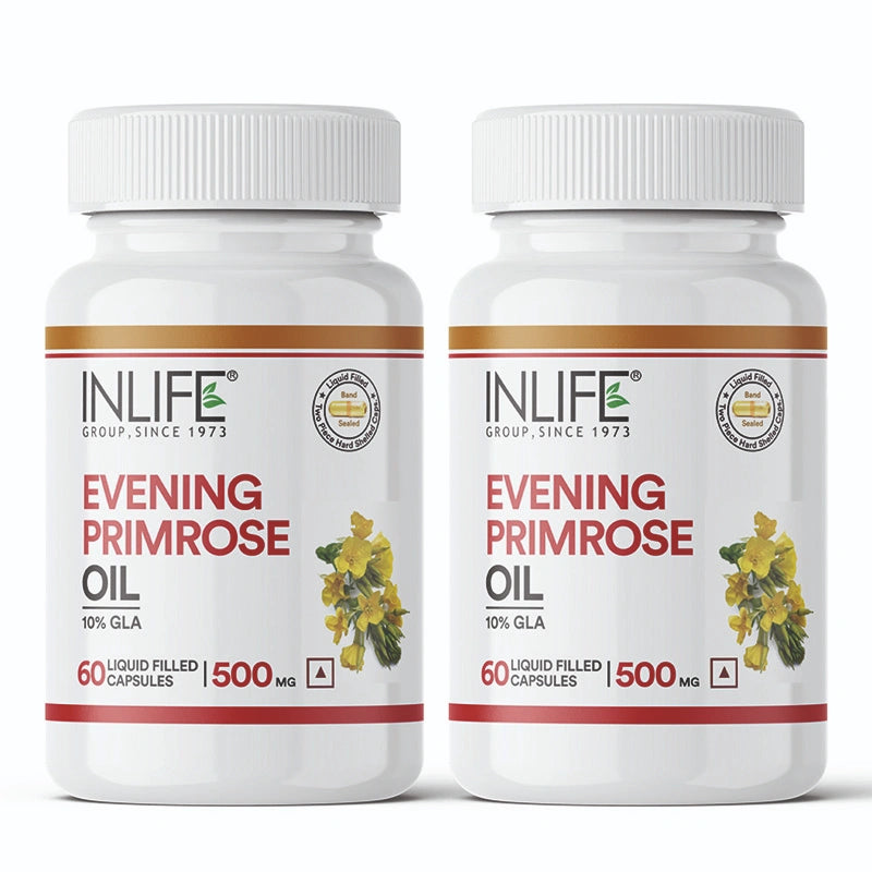 Inlife Evening Primrose Oil Supplement, 500mg Capsules