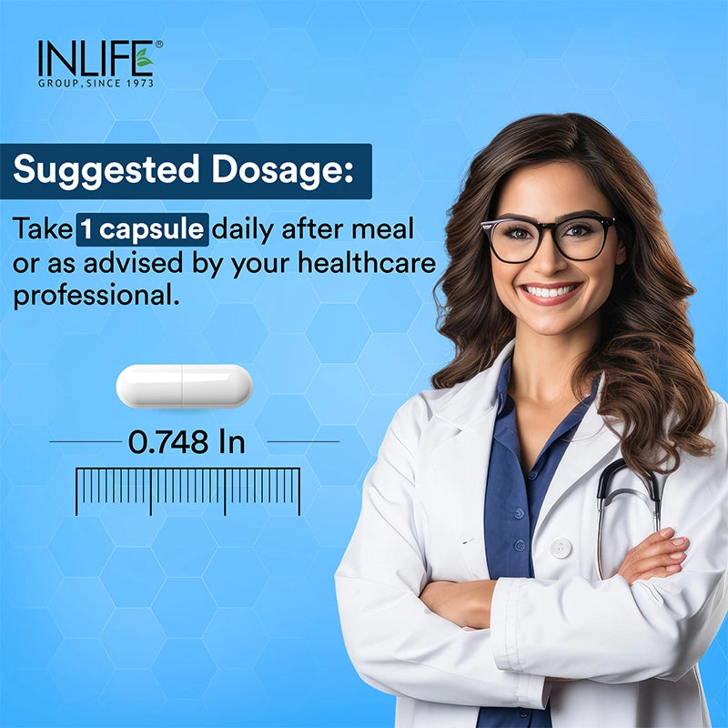 Inlife B-Complex Supplement | 8 Essential B-Vitamins with Alpha Lipoic Acid, Inositol & Choline | Vegetarian Capsules