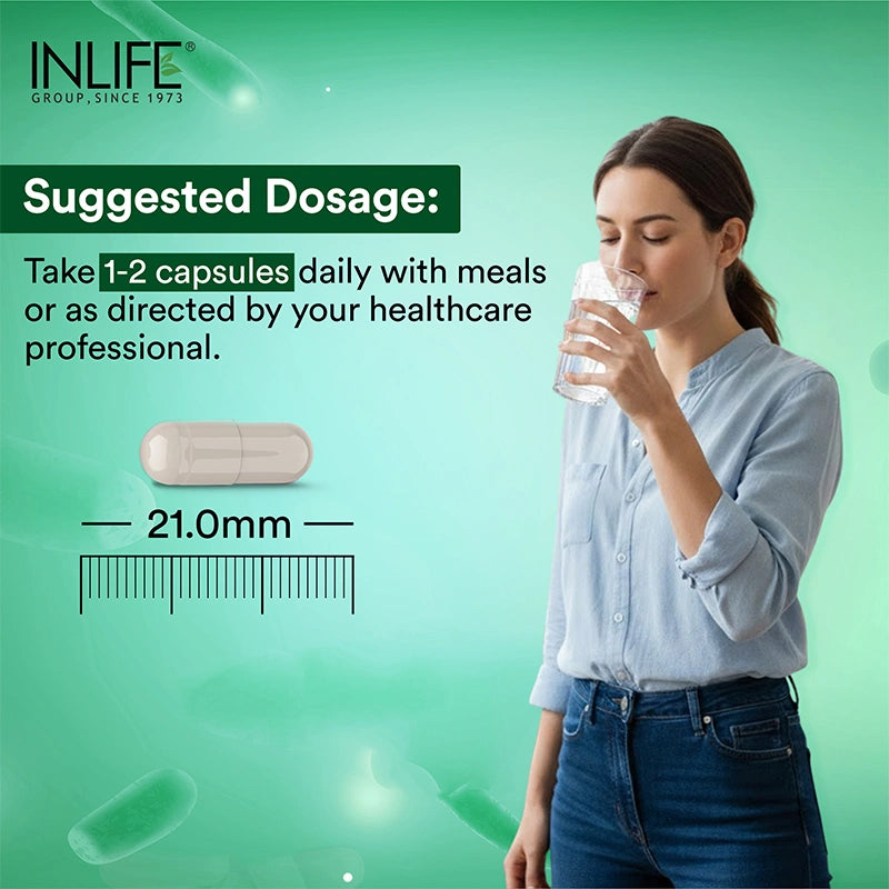 Inlife Pre and Probiotic Forte Capsules, 25 Billion CFU