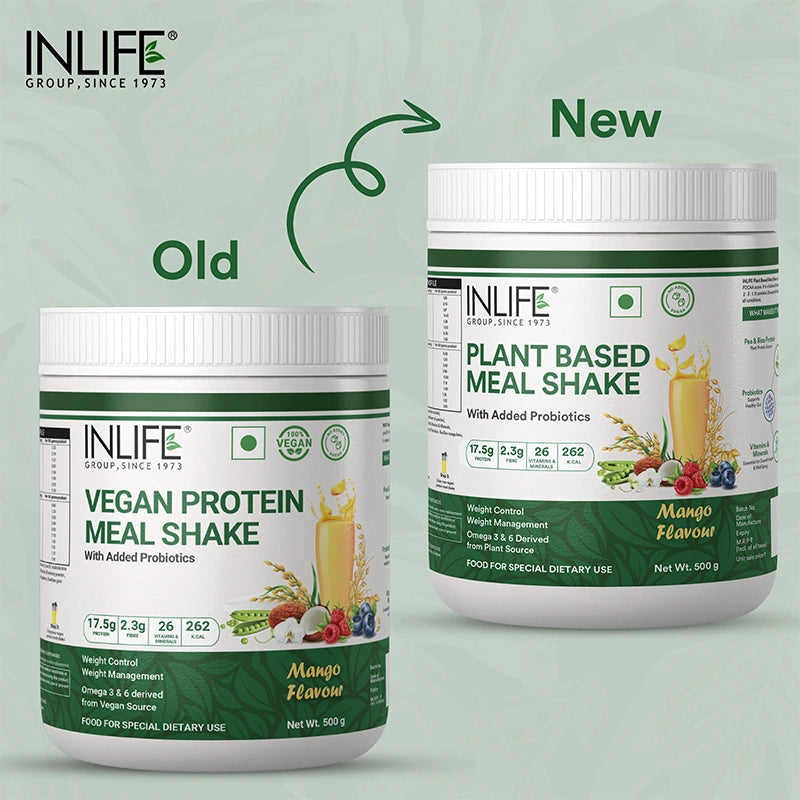 Inlife Plant Based Meal Replacement Shake with Added Probiotics | 500 gms