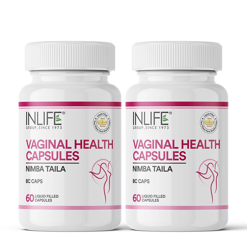 Inlife BC Caps – Vaginal Hygiene Support with Neem Seed Oil (Nimba Taila) | 60 Liquid-Filled Capsules | Intimate Care