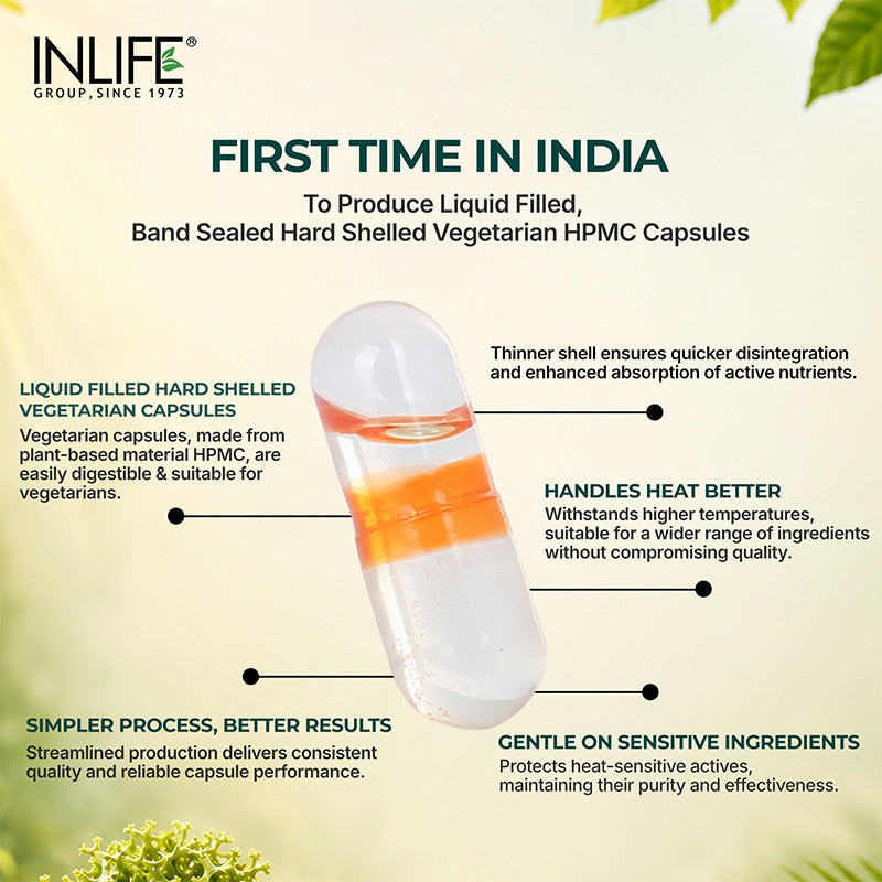 Inlife Plant Based D3 K2 Liquid Filled Capules