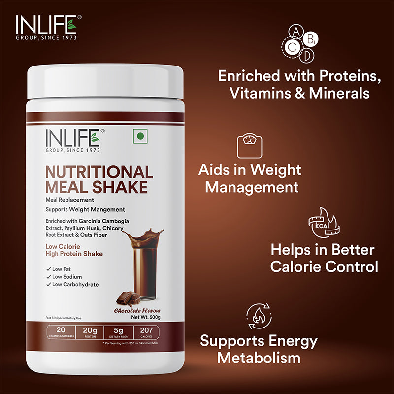 INLIFE Weight Management Combo Pack, Nutritional Meal Shake + Keto Slimming Capsules