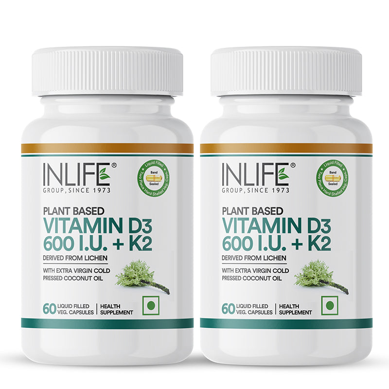 Inlife Plant Based D3 K2 Liquid Filled Capules