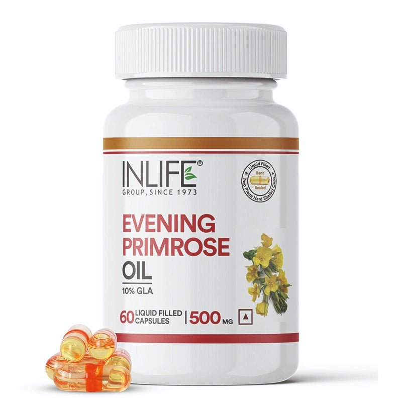 Inlife Evening Primrose Oil Supplement, 500mg Capsules