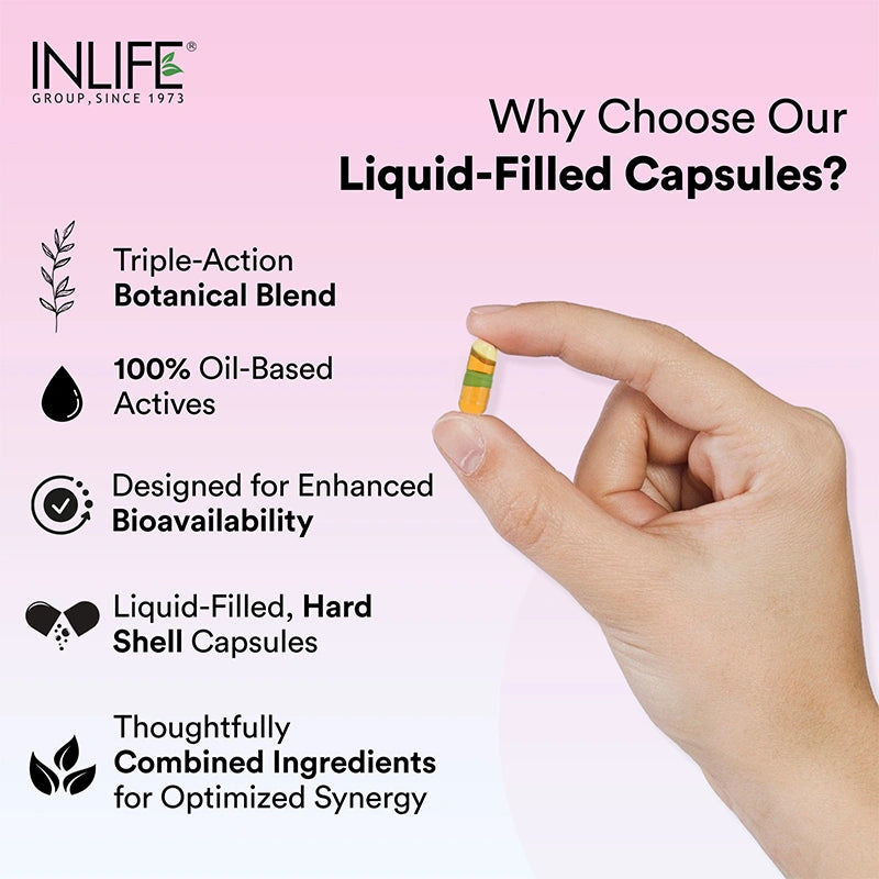 Inlife Silymarin Oil Capsules 200 mg with Turmeric & Piperine | Milk Thistle Extract Capsules for Liver Support & Antioxidant Formula | Veg. Capsules