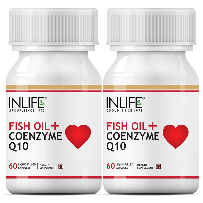 INLIFE Fish Oil with CoQ10 Supplement - 60 Capsules