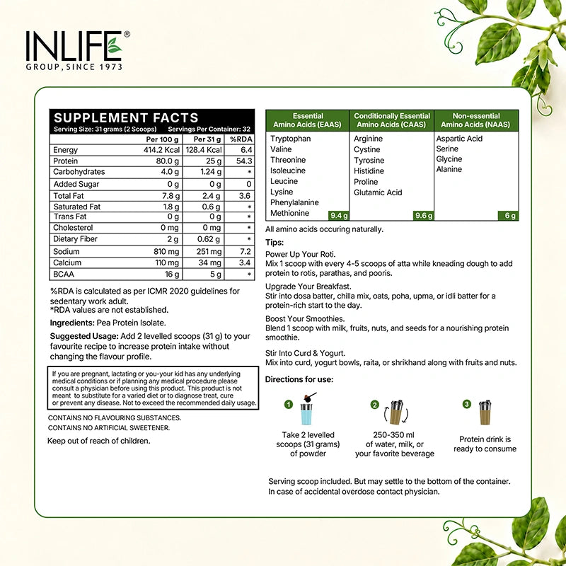 Inlife Pea Protein Isolate
