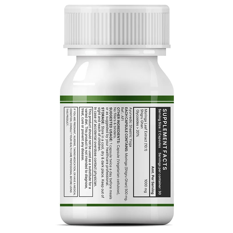 Inlife Moringa Leaf Extract Supplement, 500 mg, Veg. Capsules