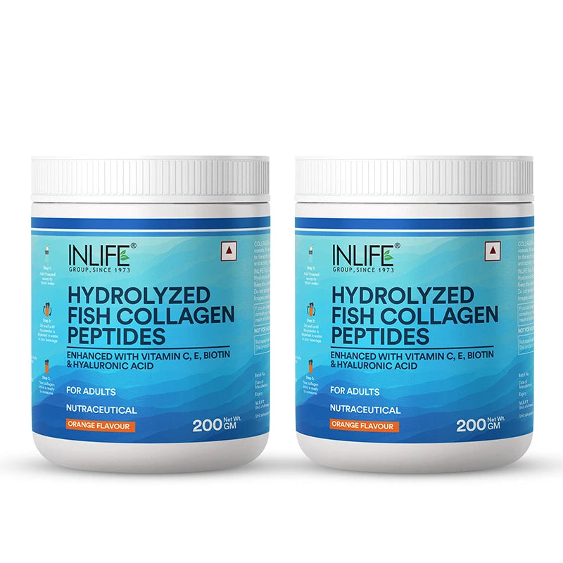 Inlife Hydrolyzed Marine Fish Collagen Peptides, Flavored
