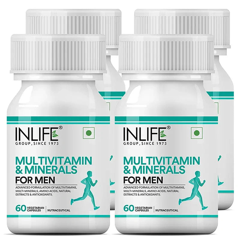 Inlife Multivitamin & Minerals Supplement for Men, Veg. Capsules
