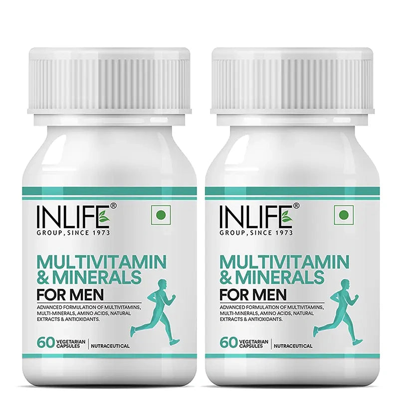 Inlife Multivitamin & Minerals Supplement for Men, Veg. Capsules