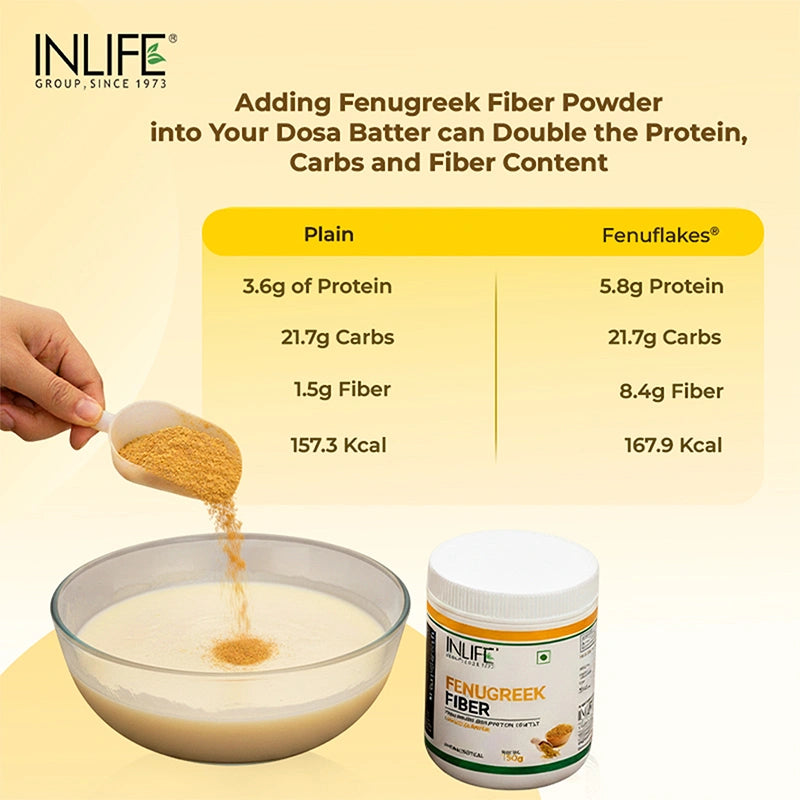 Inlife Fenugreek Fiber Powder | Refreshing Orange Flavor-150g&nbsp;