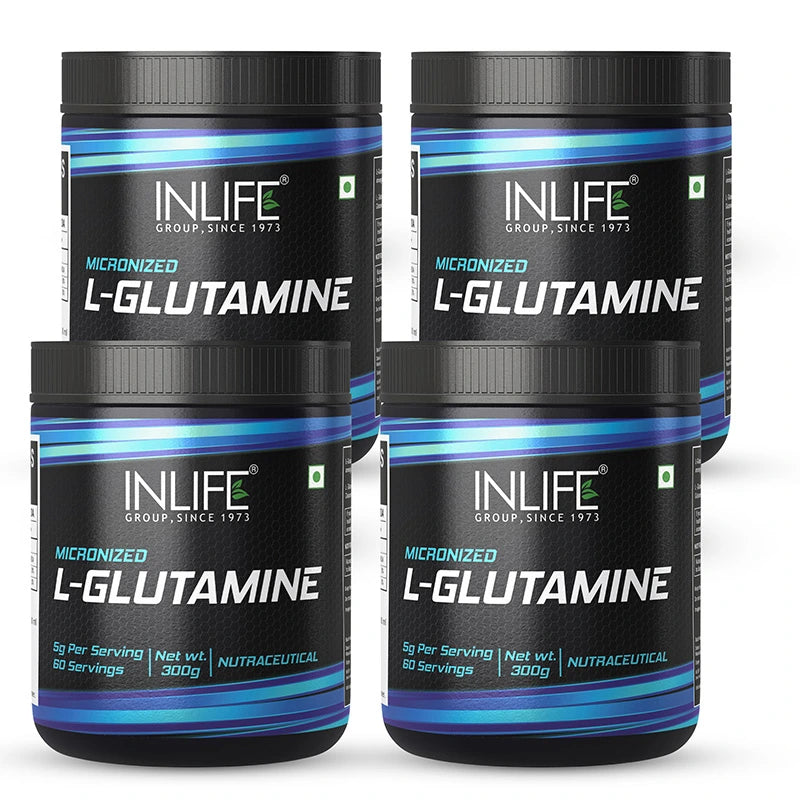 Inlife Micronized L-Glutamine Powder Supplement | 300 grams