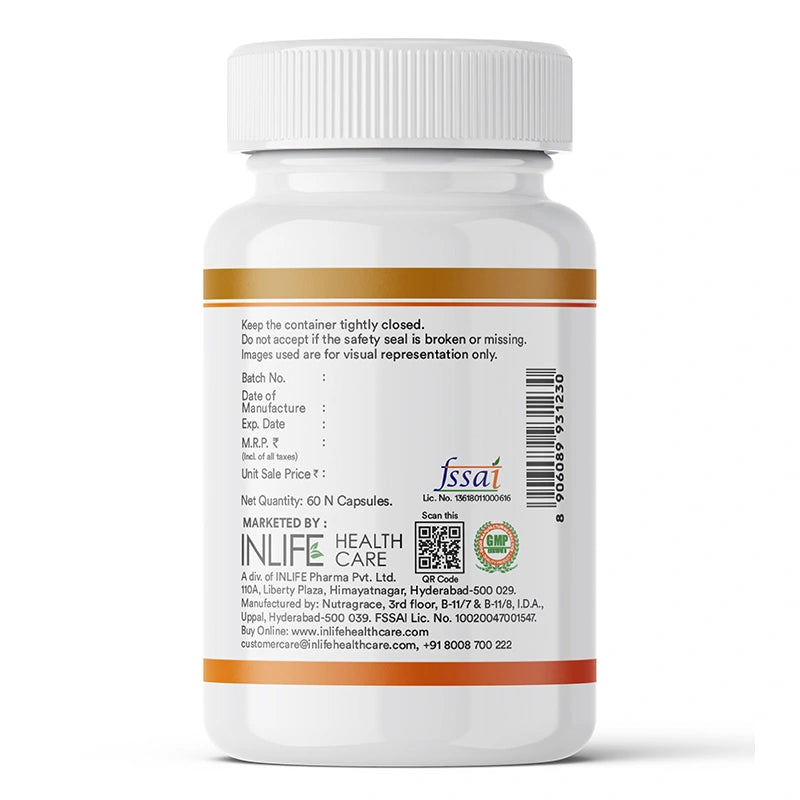 Inlife Vegetarian DHA, Omega 3 Algal Oil Supplement, 400mg, Veg. Capsules