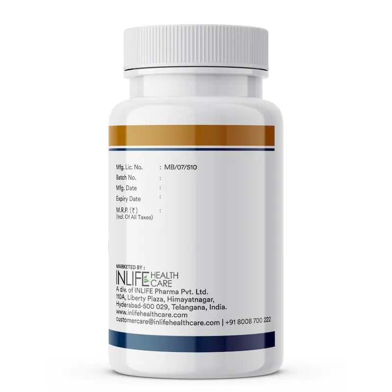 Inlife Vitamin D3 Supplement 5000 IU | 60 Cholecalciferol Tablets