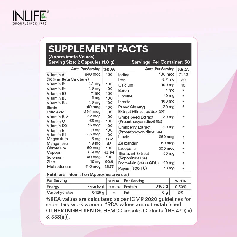 Inlife Multivitamin & Minerals Capsules for Women