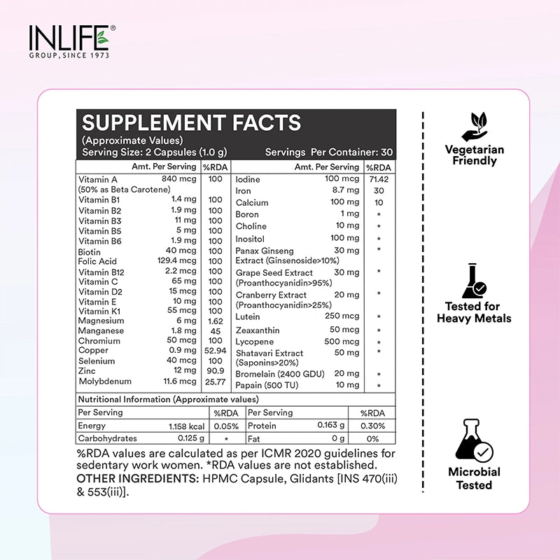 Inlife Multivitamin & Minerals Capsules for Women