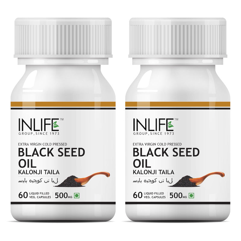 INLIFE Black Seed Oil Supplement, Kalonji Oil Capsules, 500mg | 60 Veg. Capsules