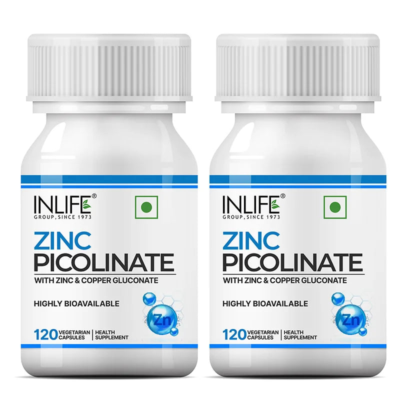 Inlife Zinc Picolinate & Gluconate with Copper Gluconate Veg. Capsules