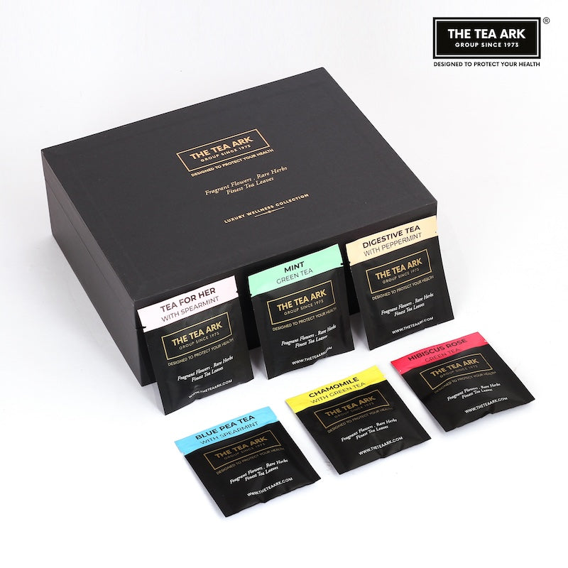 The Tea Ark Signature Select Diwali Assorted Tea Bags Gift Box, 6 Flavours, 36 Pyramid Tea Bags