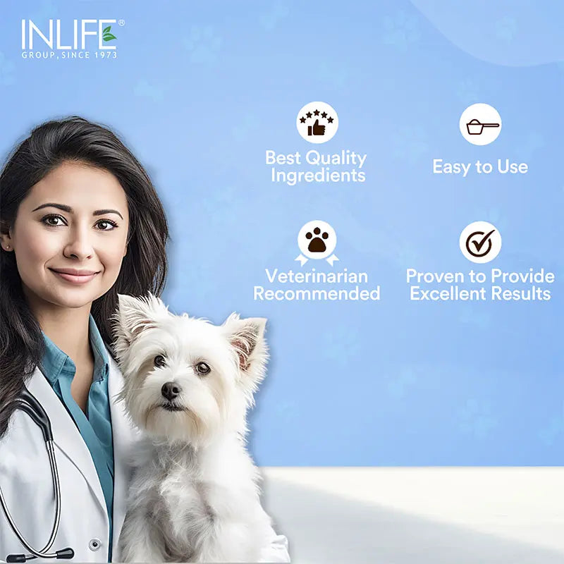 Inlife Hydrolyzed Type 1 & 3 Collagen Peptides Supplement for Pets  | Available in 3 flavors: