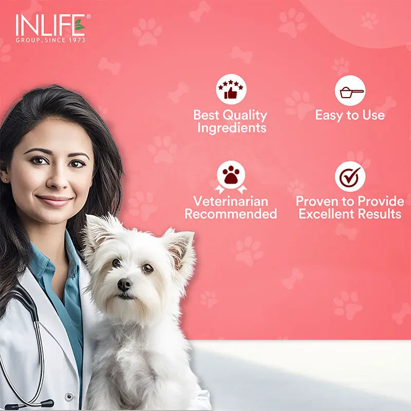 Inlife Hydrolyzed Type 1 & 3 Collagen Peptides Supplement for Pets  | Available in 3 flavors: