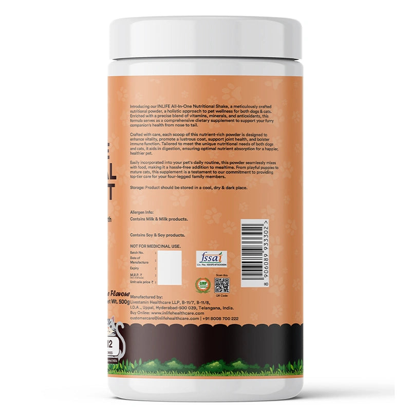 Inlife Nutritional Meal Mix Powder for Dogs, Cats, Pets | Advanced Multi-Nutrient Formula