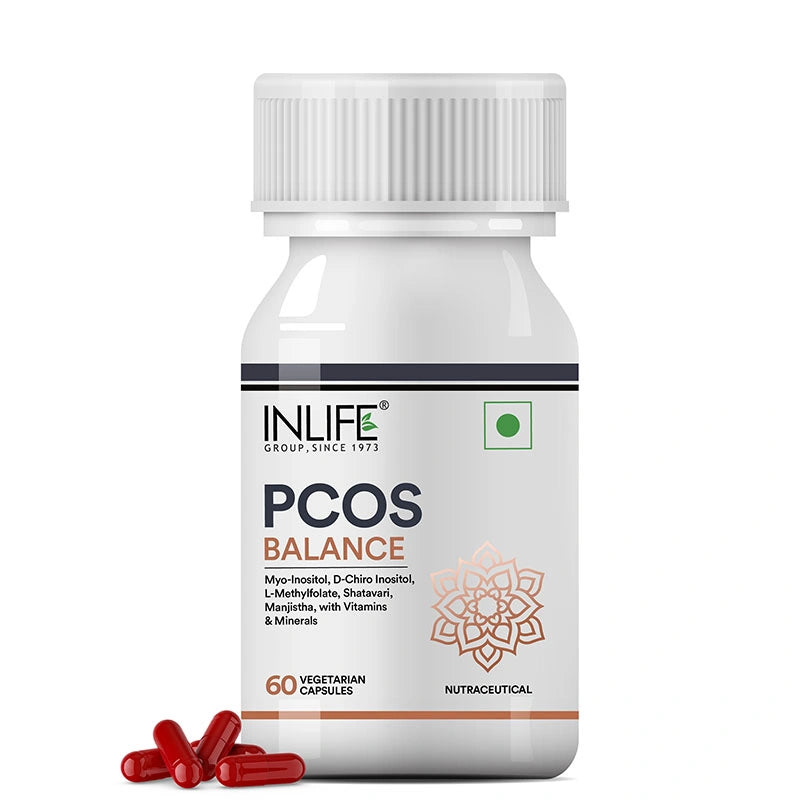 Inlife PCOS Balance Supplement for Women | 60 Veg.Capsules