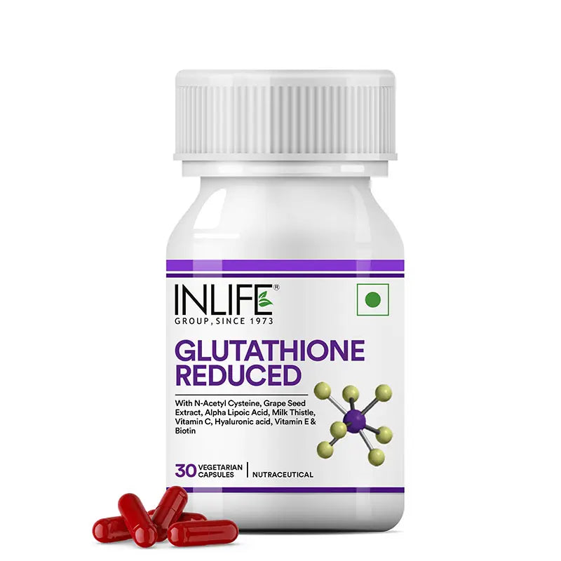 Inlife  L-Glutathione Reduced Supplement | 30 Veg. Capsules