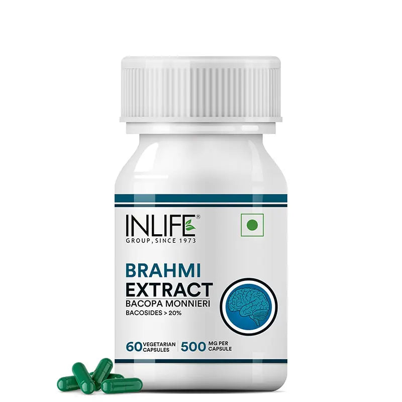 Inlife Brahmi Extract (Bacosides>20%) Supplement - 60 Veg. Capsules