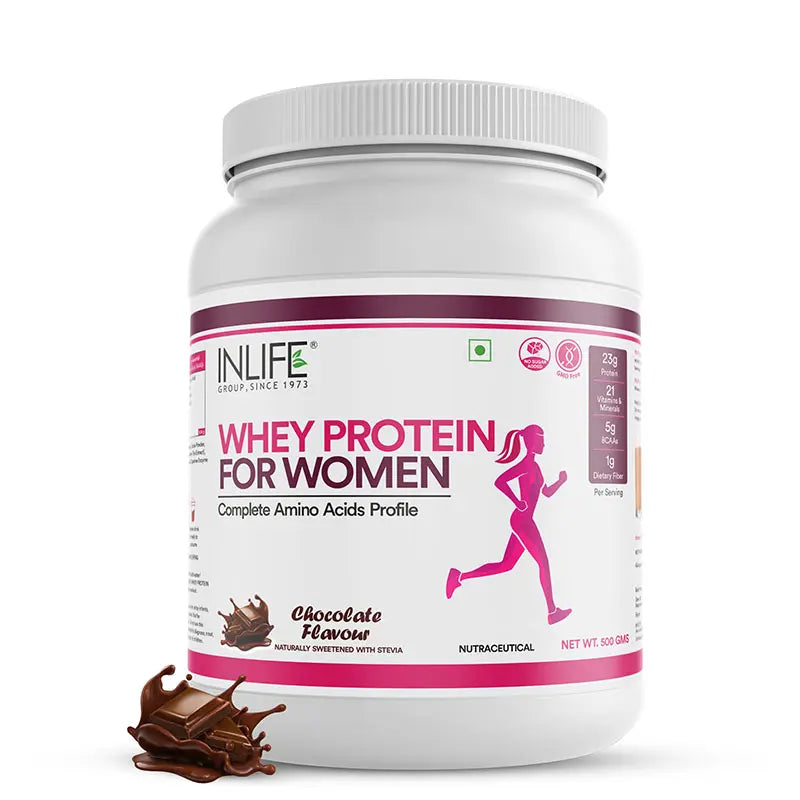 Inlife Whey Protein Powder for Women| 500g | Chocolate