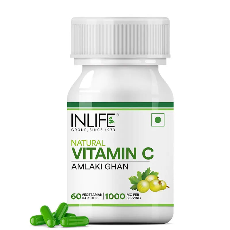 Inlife Natural Vitamin C Amla Extract |1000mg| 60 Veg. Capsules