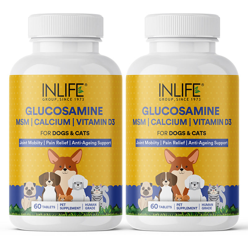 Inlife Glucosamine Tablets for Dogs & Cats | With MSM Calcium & Vitamin D3 Tablets